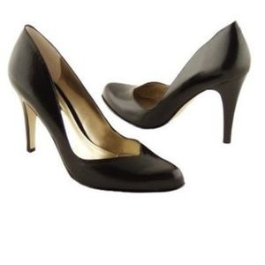 Nine West Lucero Black Leather Pump 9M